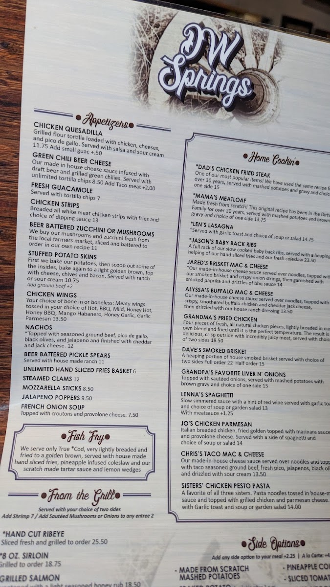 Menu Dirtwater Springs-7